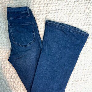 Mid rise flare jeans